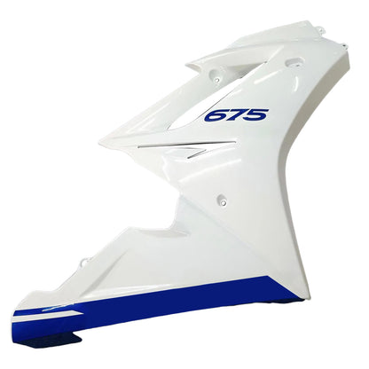 Misura Per Triumph Daytona 675 2009-2012 Bianco Blu Carrozzeria Carenatura ABS Stampaggio Ad Iniezione Generico
