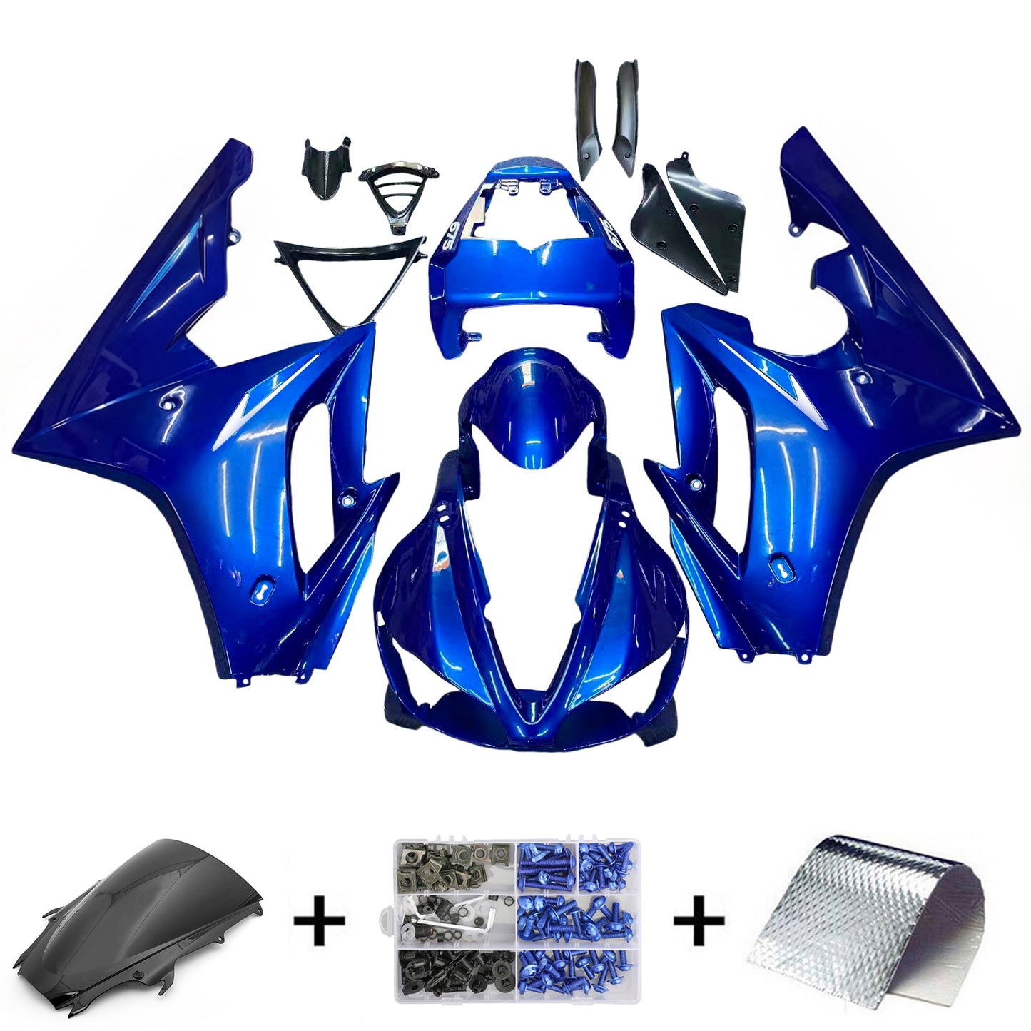 Misura Per Triumph Daytona 675 2009-2012 Blu Carrozzeria Carenatura ABS Stampaggio Ad Iniezione Generico