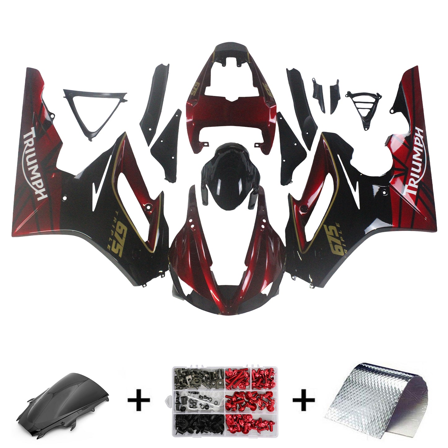 Amotopart Triumph Daytona 675 2009-2012 Kit Carena Carrozzeria Plastica ABS