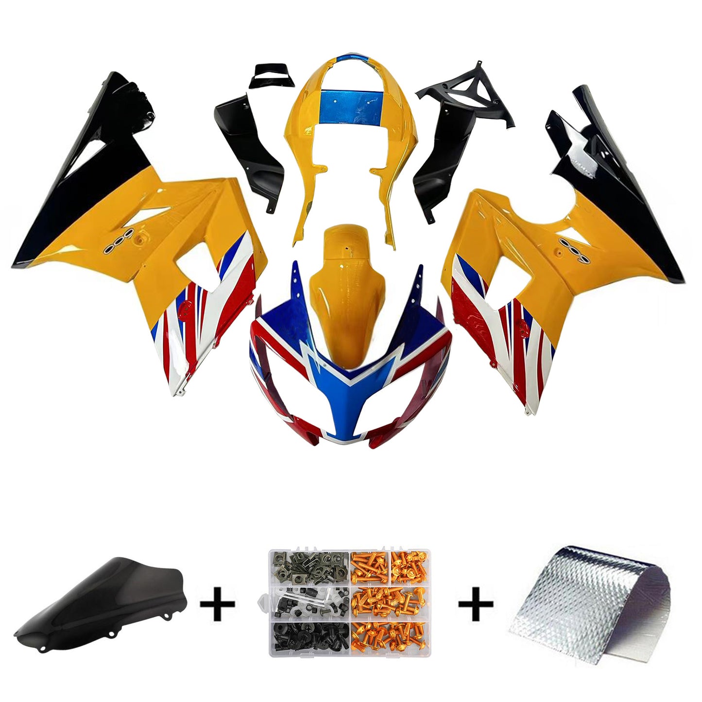 Amotopart Triumph Daytona 600 650 2002-2005 Kit Carena Carrozzeria Plastica ABS