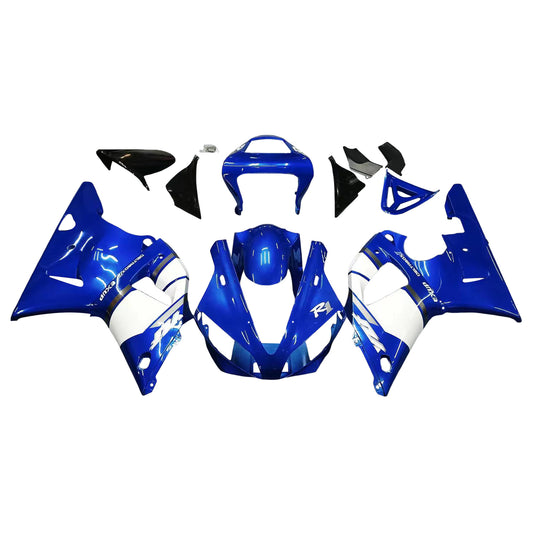 Amotopart Frakings Yamaha YZF R1 2000-2001 Kit di travestimento blu di casting blu