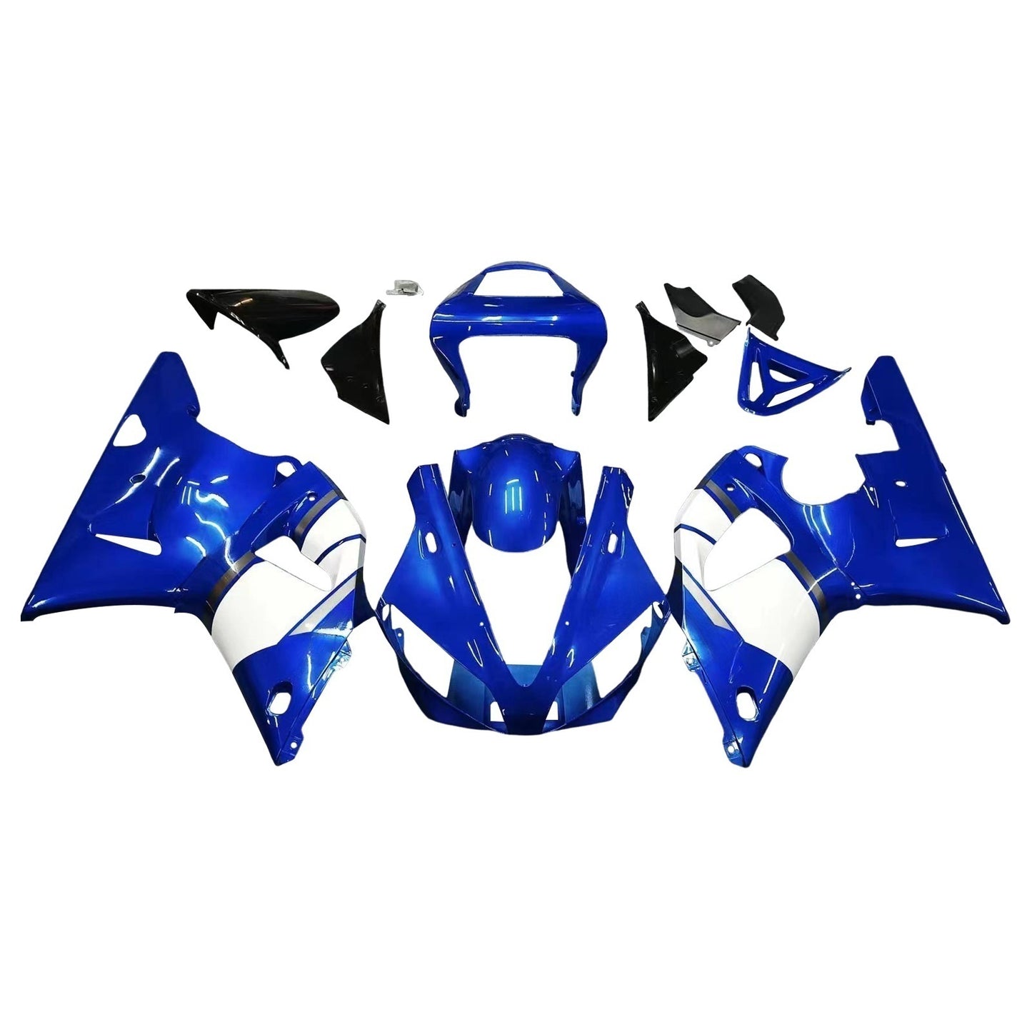 Amotopart Frakings Yamaha YZF R1 2000-2001 Kit di travestimento blu di casting blu