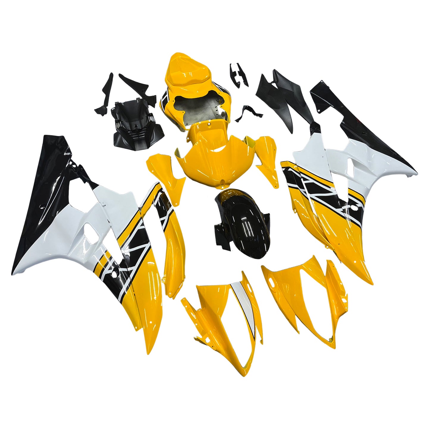 Amotopart 2006 2007 Yamaha YZF-R6 Gel Gel Giallo bianco
