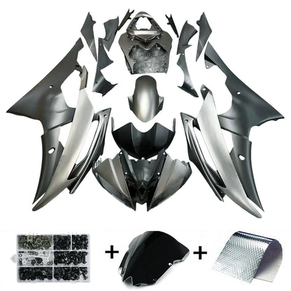 Amotopart 2008-2016 Yamaha YZF-R6 Cladding Grigio Kit di rivestimento nero