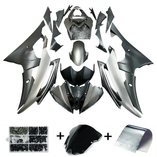 Amotopart 2008-2016 Yamaha YZF-R6 Cladding Grigio Kit di rivestimento nero