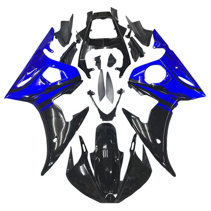 Amotopart 2003 2004 Yamaha YZF R6 Cladding Blue Black Kit