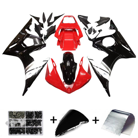 Amotopart 2003 2004 Yamaha YZF R6 Cladding Red White Kit