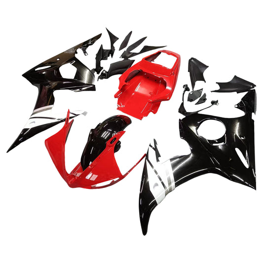 Kit carenatura iniezione plastica adatto per YAMAHA 2003 2004 YZF R6 rosso bianco generico
