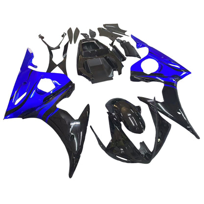 Amotopart 2005 Yamaha YZF R6 Cladding Blue Black Kit