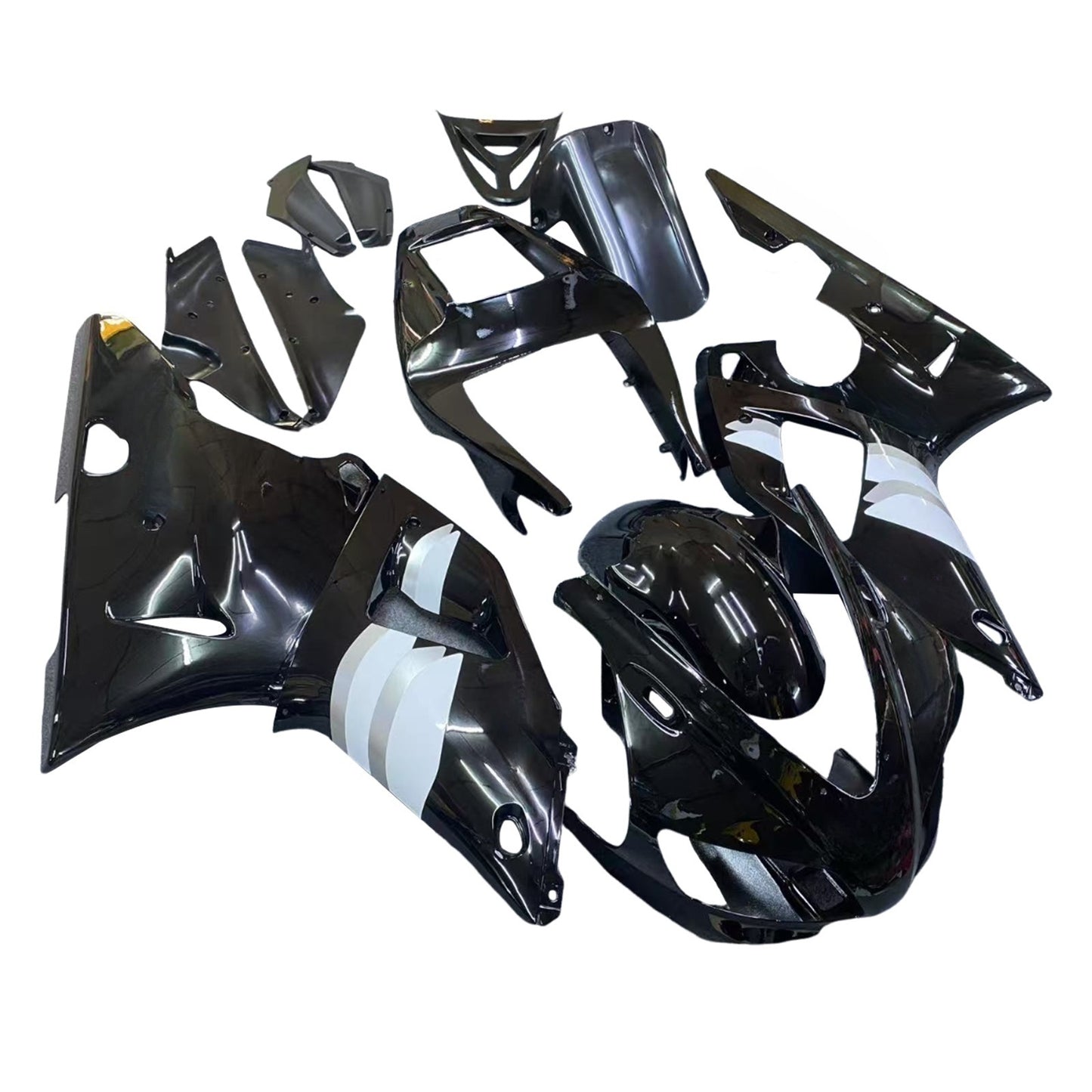 Carene 1998-1999 Yamaha YZF-R1 Nero Bianco R1 Racing Generico