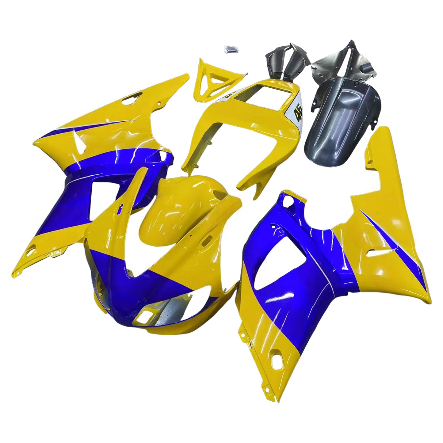 Carene 1998-1999 Yamaha YZF-R1 Giallo Blu No.46 Camel Racing Generico
