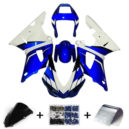 Amotopart Yamaha 1998-1999 YZF 1000 R1 Blue White Fearing Kit