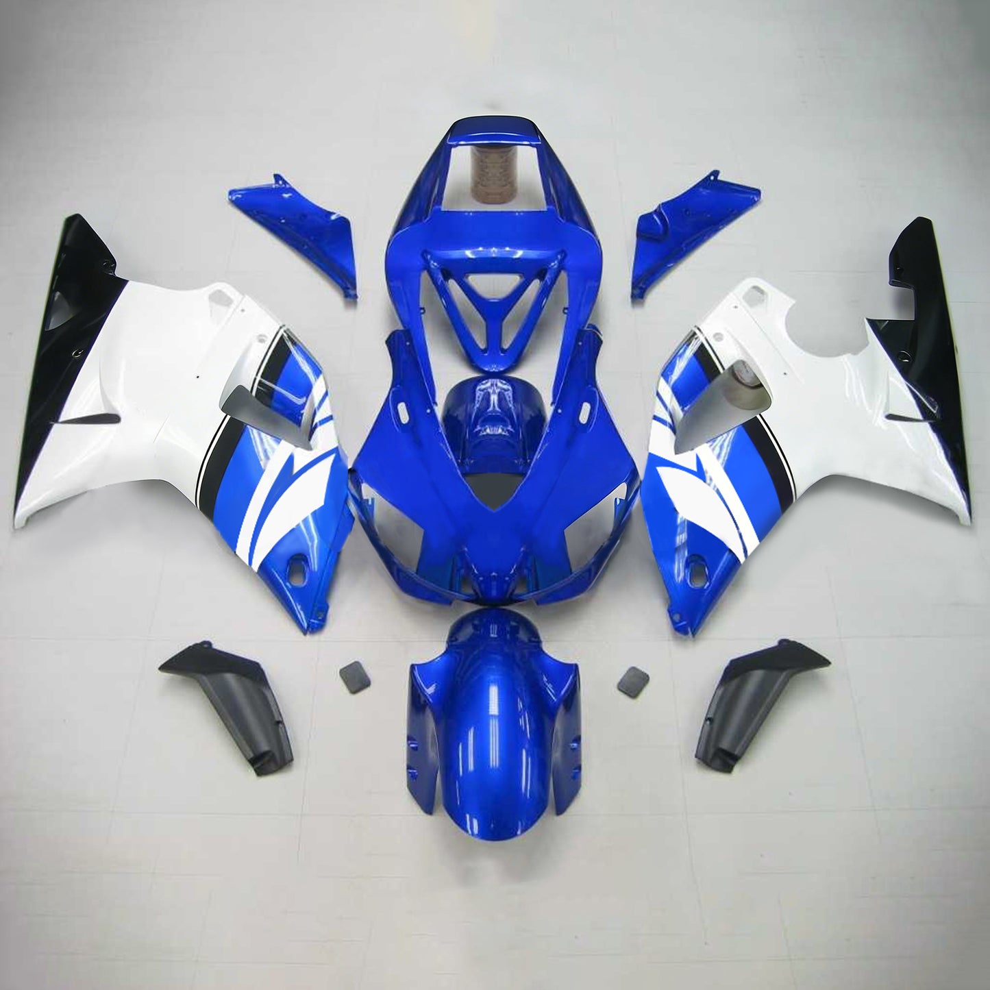Amotopart Yamaha 1998-1999 YZF 1000 R1 Wei? Con un kit di rivestimento blu