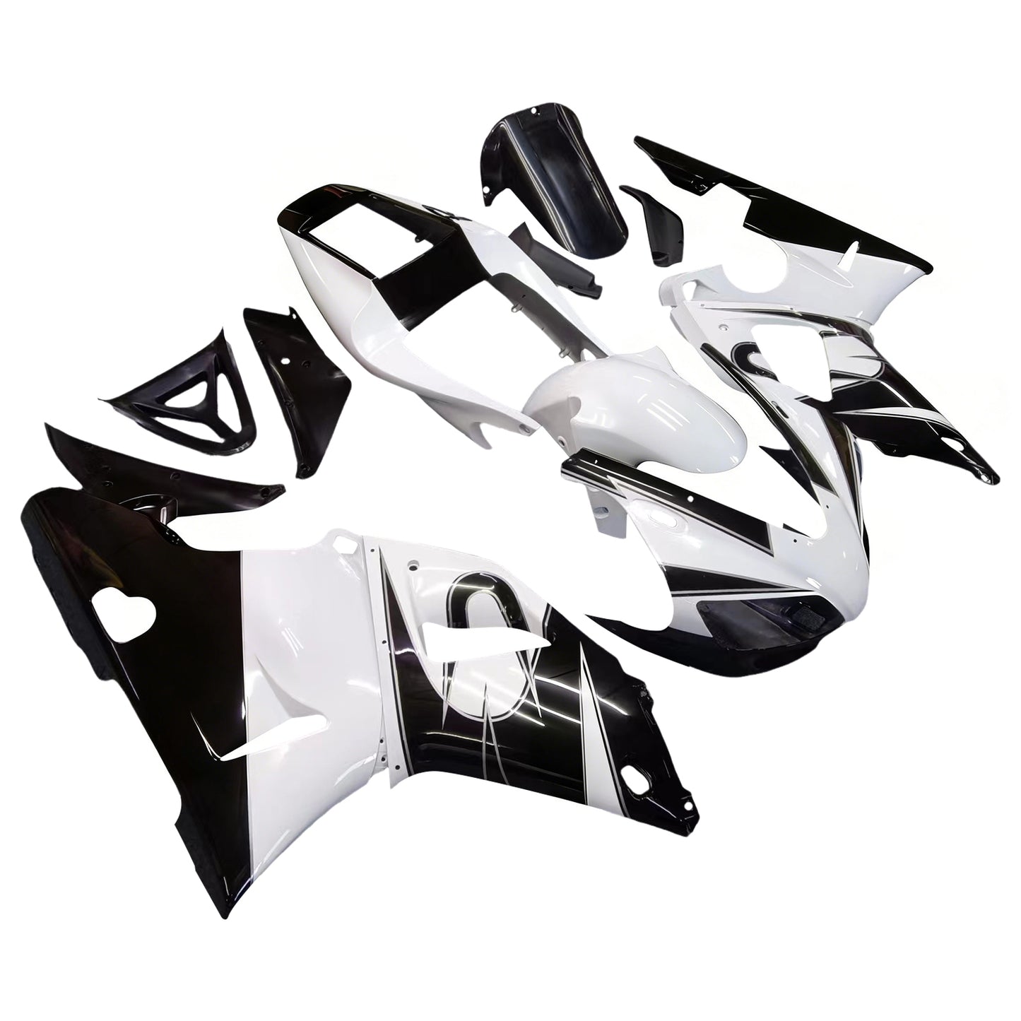 Amotopart Yamaha 1998-1999 YZF 1000 R1 Mix White Black Kit di chiusura