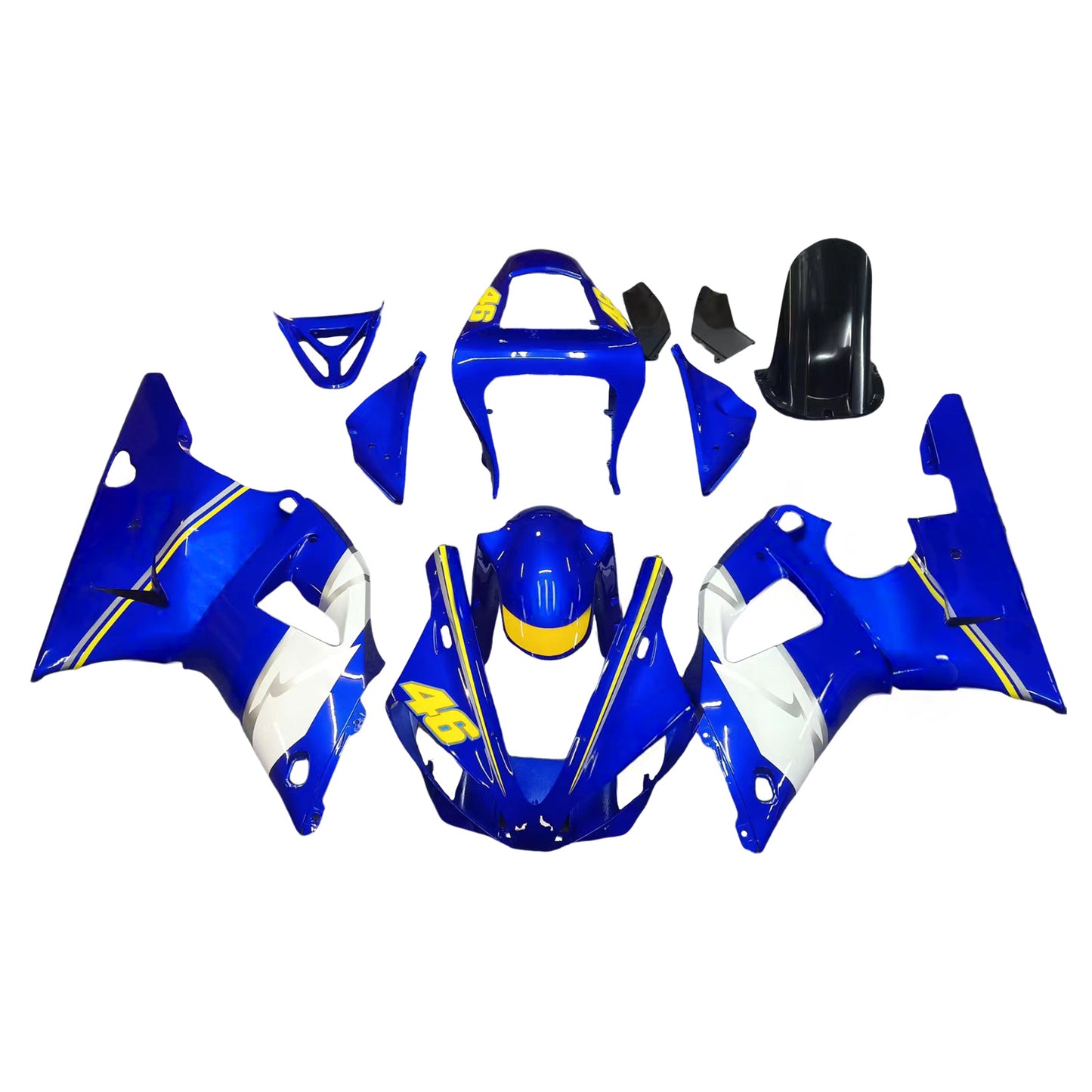 Carene 2000-2001 Yamaha YZF-R1 Blu Bianco No.46 R1 Generico