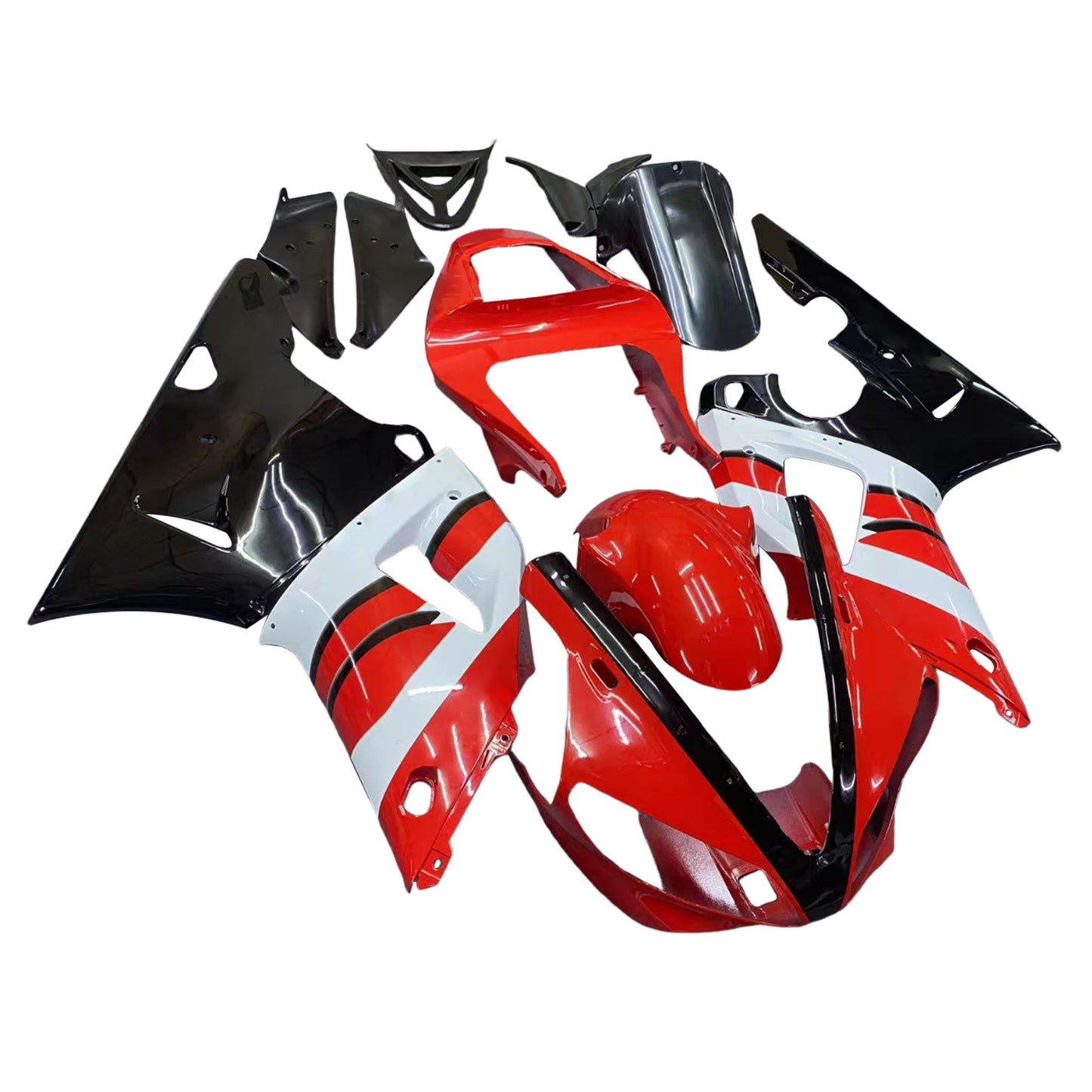 Carene 2000-2001 Yamaha YZF-R1 Rosso Bianco Nero YZF Racing Generico