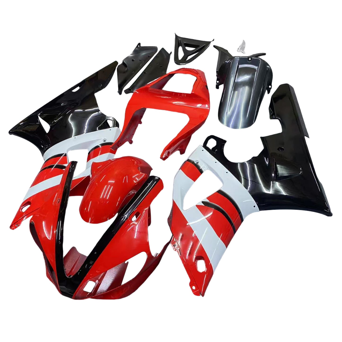 Carene 2000-2001 Yamaha YZF-R1 Rosso Bianco Nero YZF Racing Generico