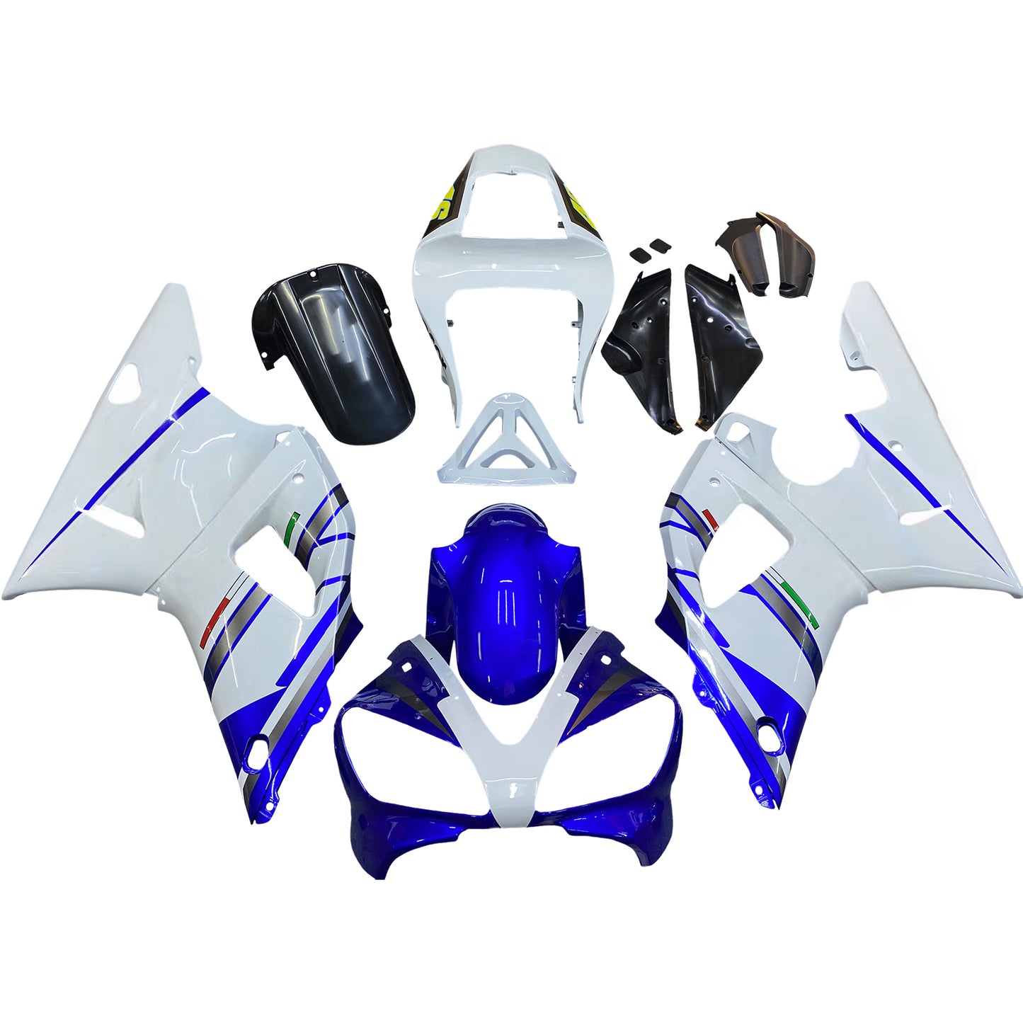Carene 2000-2001 Yamaha YZF-R1 Blu Bianco No.46 FIAT Racing Generico