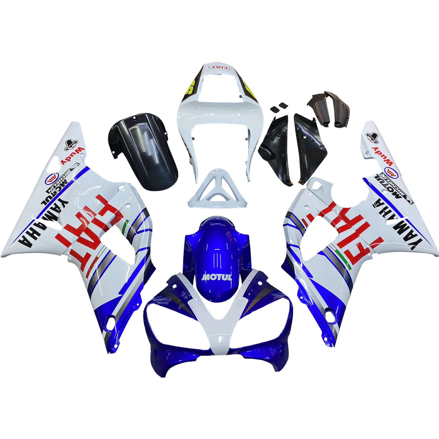 Carene 2000-2001 Yamaha YZF-R1 Blu Bianco No.46 FIAT Generico