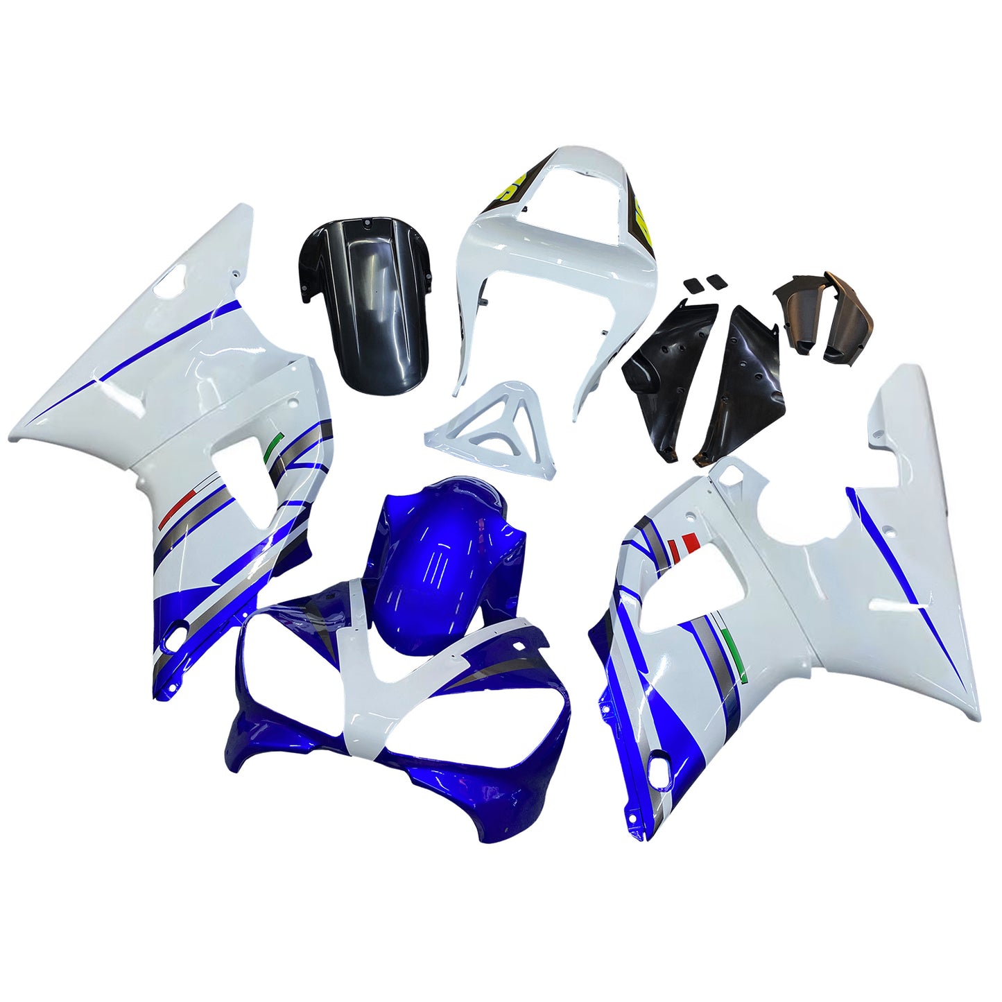 Carene 2000-2001 Yamaha YZF-R1 Blu Bianco No.46 FIAT Racing Generico