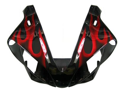 Carene 2000-2001 Yamaha YZF-R1 Black &amp; Red Flame R1 Racing Generico
