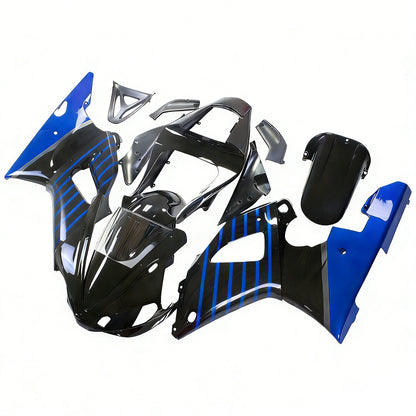 Amotopart Yamaha 2000-2001 YZF 1000 R1 Kit di carenatura nera blu