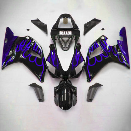Amotopart 2000-2001 Yamaha YZF 1000 R1 Kit Flame Black & Blue
