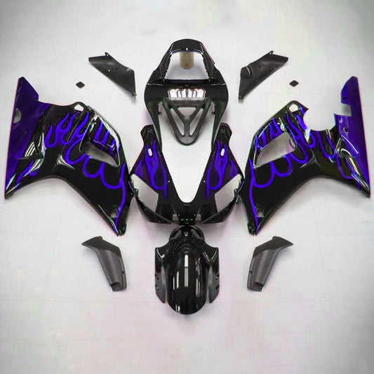 Amotopart 2000-2001 Yamaha YZF 1000 R1 Kit Flame Black & Blue