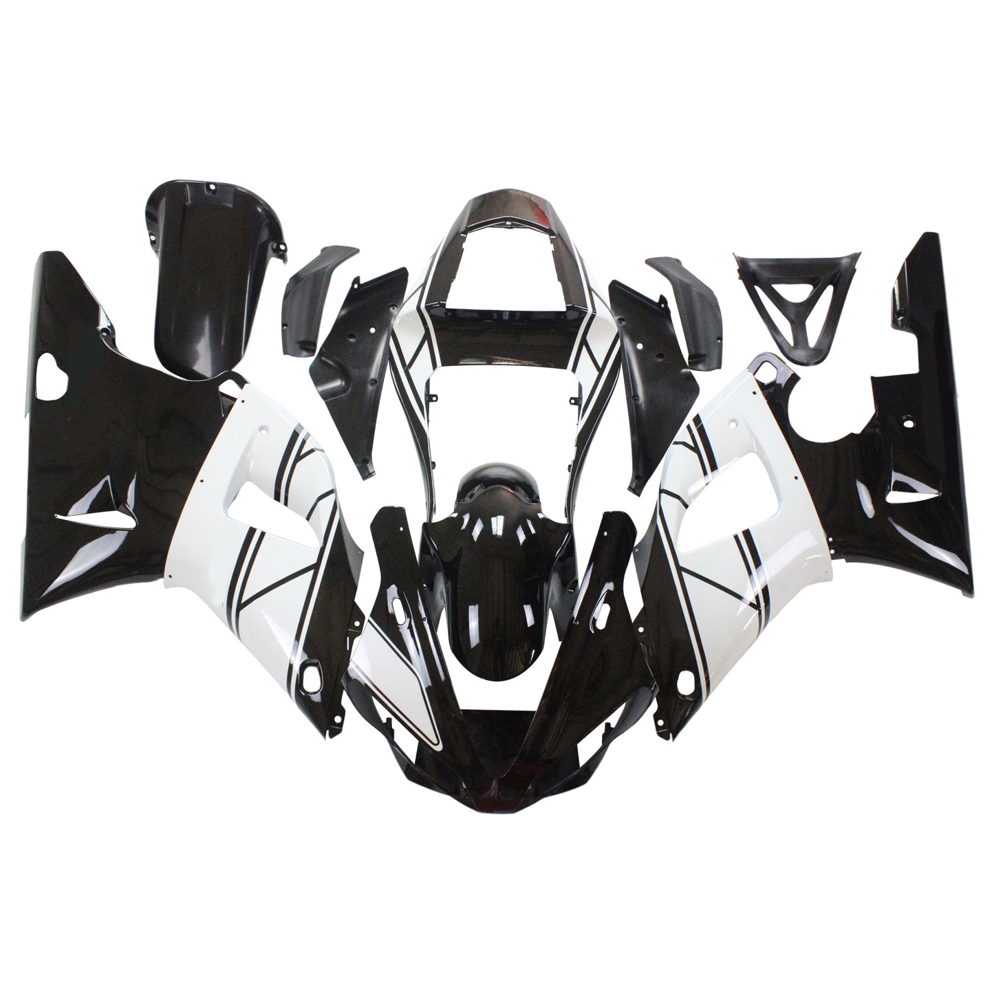 Amotopart 2000-2001 Yamaha YZF 1000 R1 Schwarz-Wei