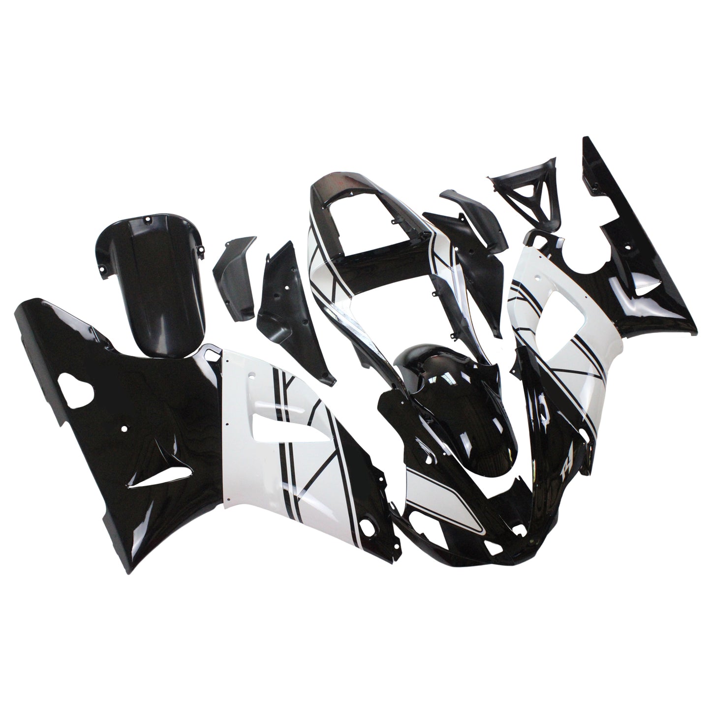Amotopart 2000-2001 Yamaha YZF 1000 R1 Schwarz-Wei