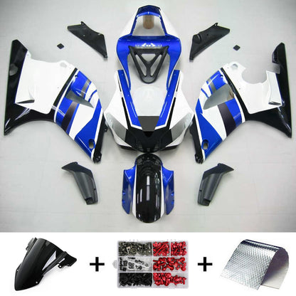 Amotopart Yamaha 2000-2001 YZF 1000 R1 Kit di spostamento bianco blu