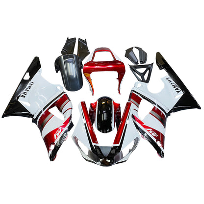 Amotopart Yamaha 2000-2001 YZF 1000 R1 Kit di spostamento bianco rosso