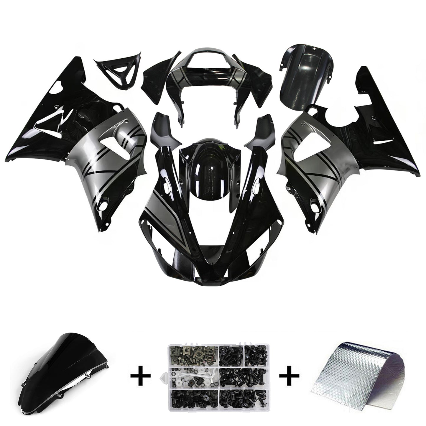 Amotopart Yamaha YZF 1000 R1 2000-2001 Kit Carena Carrozzeria Plastica ABS