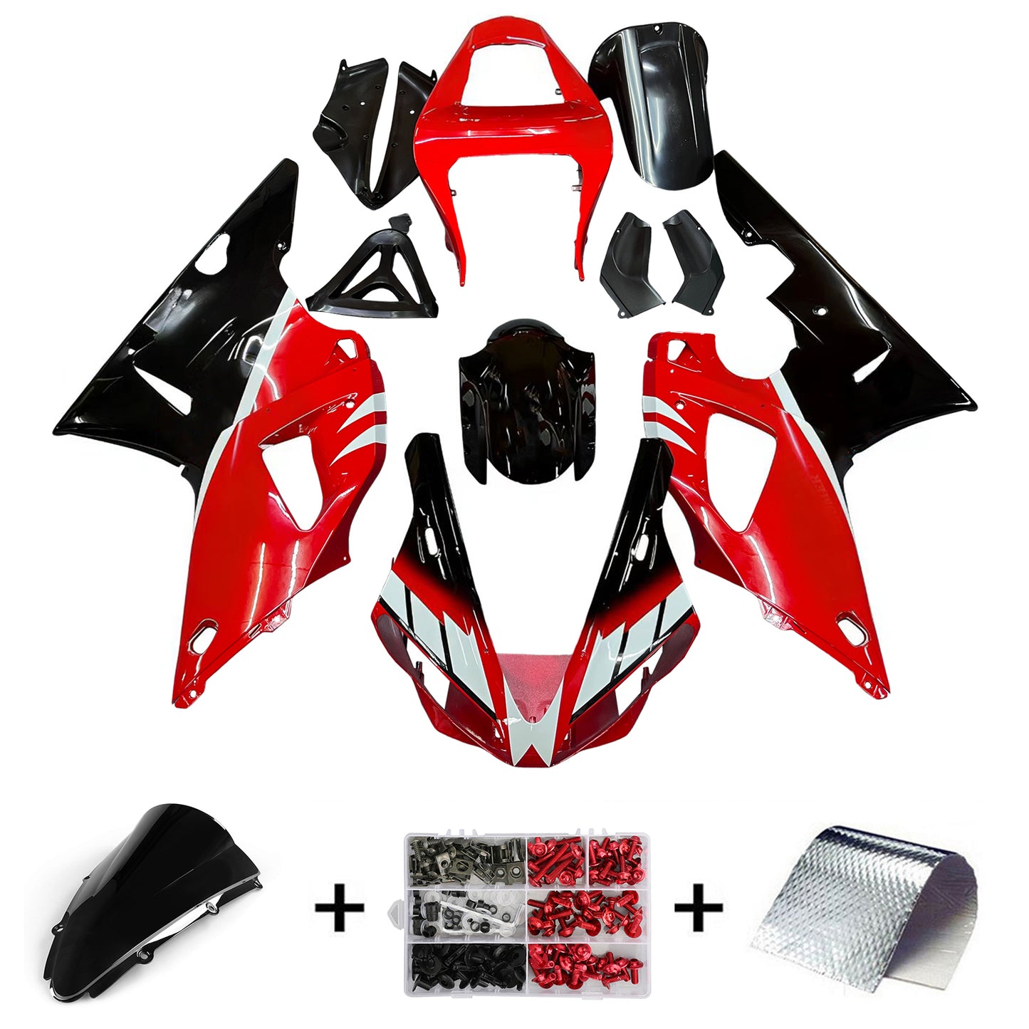 Amotopart Yamaha YZF 1000 R1 2000-2001 Kit Carena Carrozzeria Plastica ABS