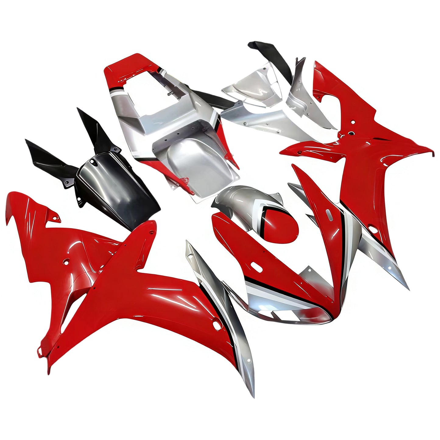 Carene 2002-2003 Yamaha YZF-R1 Rosso Argento Fortuna Generico
