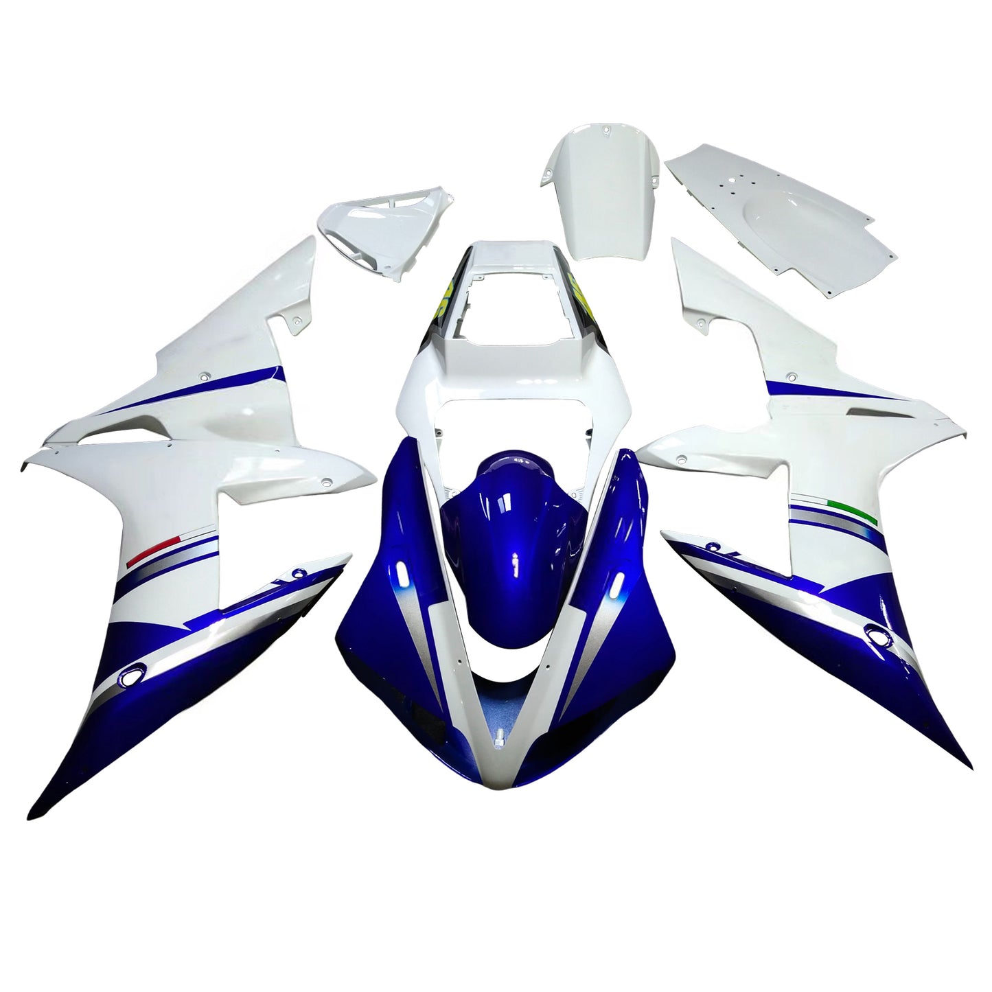 Carene 2002-2003 Yamaha YZF-R1 Bianco Blu No.46 FIAT Racing Generico