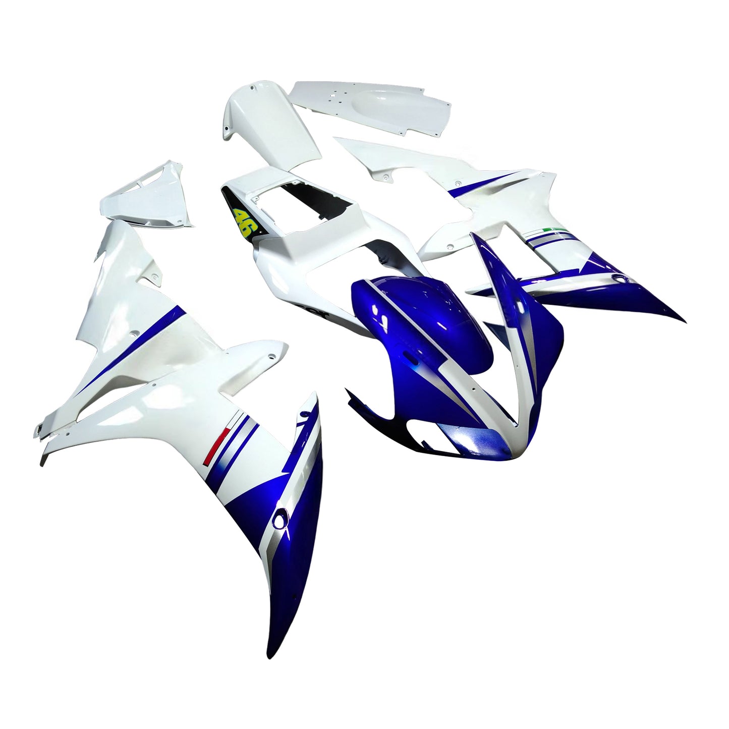 Carene 2002-2003 Yamaha YZF-R1 Bianco Blu No.46 FIAT Racing Generico