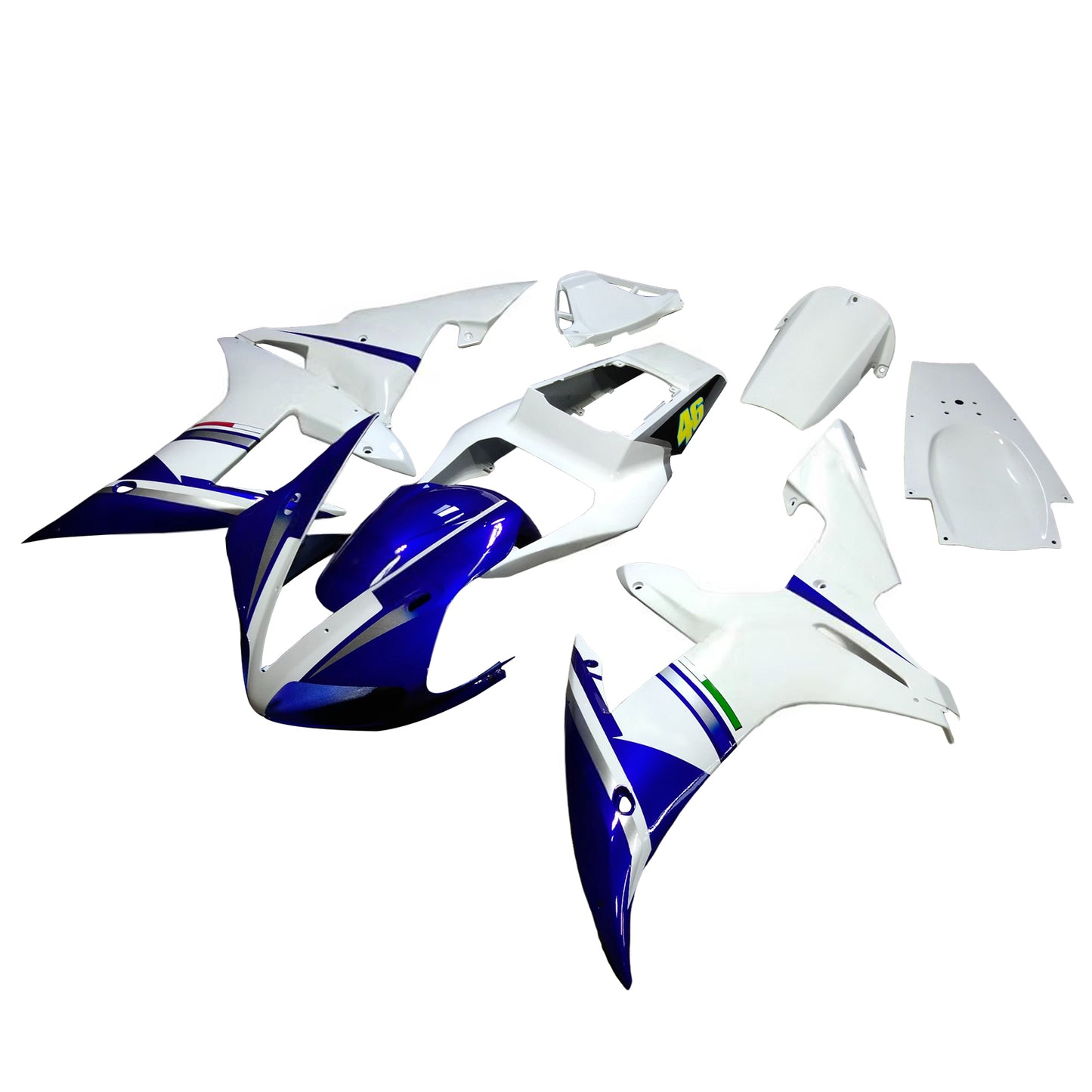 Carene 2002-2003 Yamaha YZF-R1 Bianco Blu No.46 FIAT Racing Generico