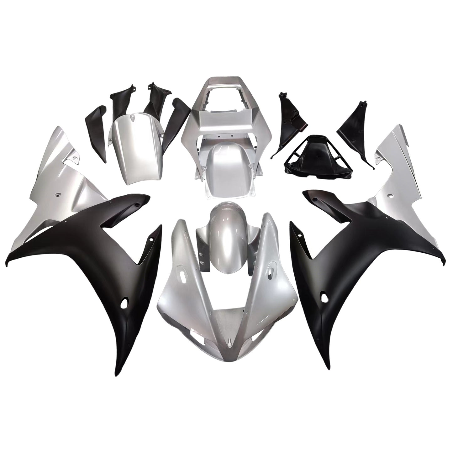 Carene 2002-2003 Yamaha YZF-R1 Argento Nero R1 Generico