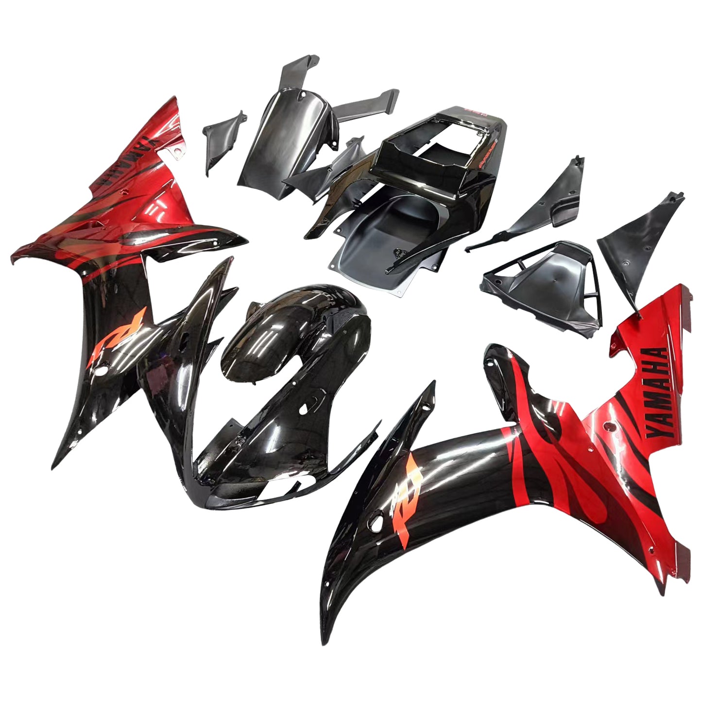 Carene 2002-2003 Yamaha YZF-R1 Nero Rosso Tribal R1 Generico