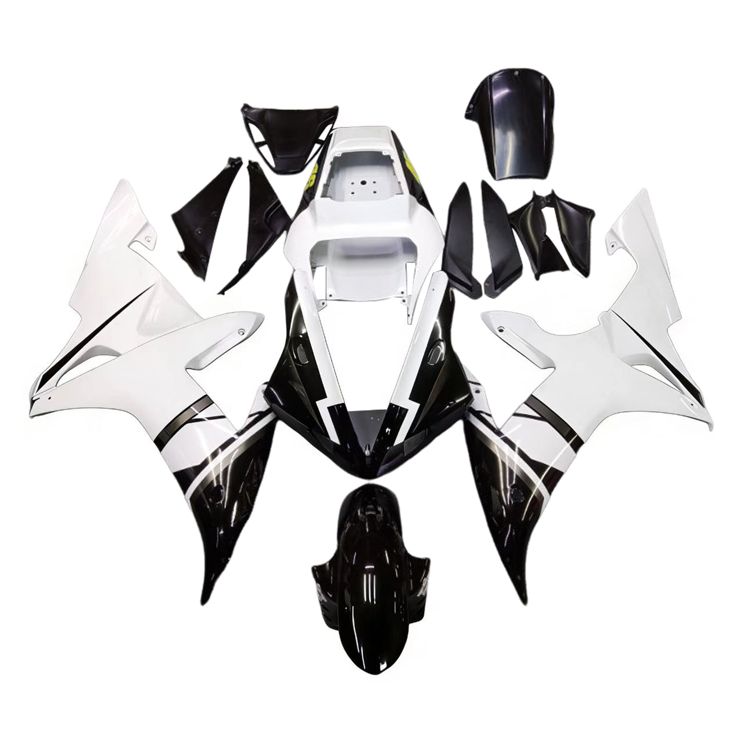 Carene 2002-2003 Yamaha YZF-R1 Nero Bianco No.46 FIAT Racing Generico