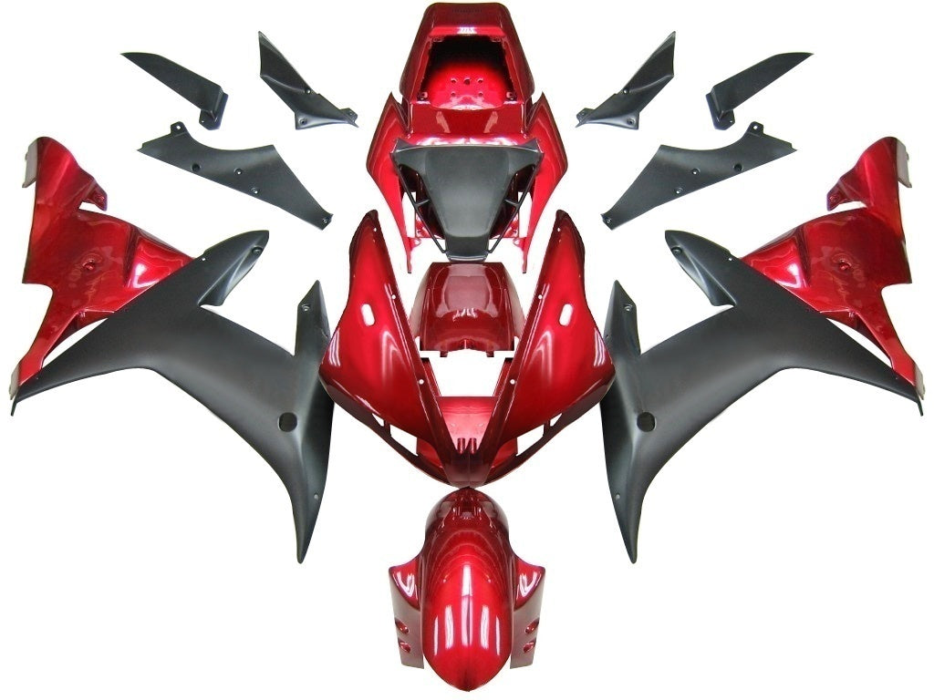 Per YZF 1000 R1 2002-2003 Carrozzeria Carena ABS rosso Stampato ad iniezione Plastica Set Generico