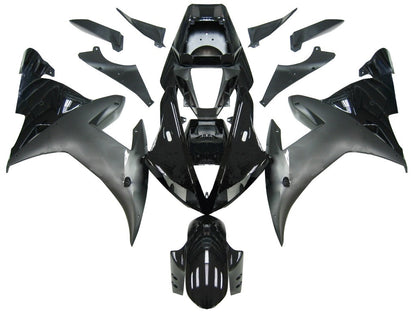 Per YZF 1000 R1 2002-2003 Carrozzeria Carenatura ABS nero Set di plastiche stampate ad iniezione Generico