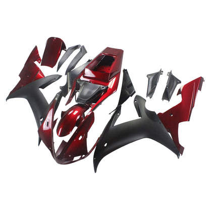 Amotopart 2002-2003 Yamaha R1 Cladding G-Red & Black Kit