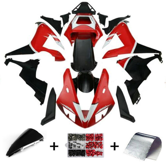 Amotopart 2002 2003 Yamaha YZF R1 Kit Black & Red Fearing