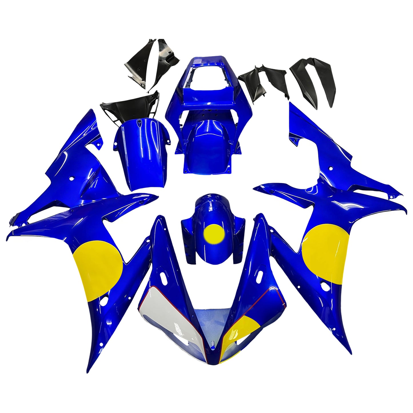 Amotopart Yamaha 2002-2003 YZF 1000 R1 blu con kit gocciolante