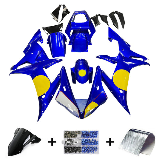Amotopart Yamaha 2002-2003 YZF 1000 R1 blu con kit gocciolante