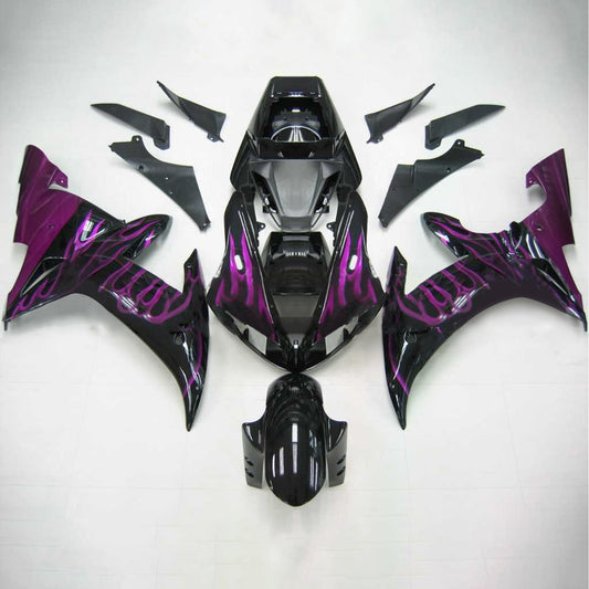 Amotopart Yamaha 2002-2003 YZF 1000 R1 Black Purple Fearing Kit