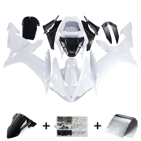 Amotopart Yamaha 2002-2003 YZF 1000 R1 Kit di spostamento del logo dorato bianco