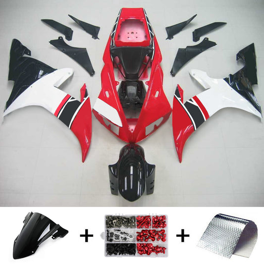 Amotopart Yamaha 2002-2003 YZF 1000 R1 Kit di paura rosso nero bianco
